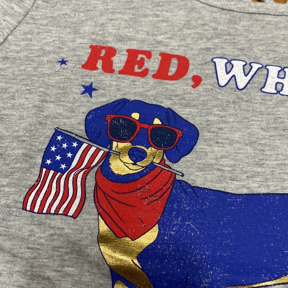NWT. SO, girl’s size 7, patriotic Doxie t-shirt. - Picture 8 of 9
